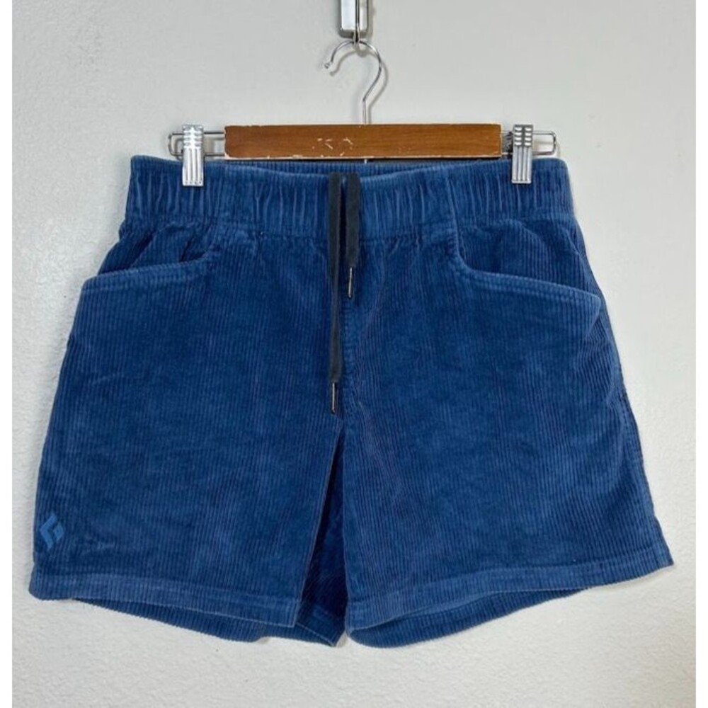 Black Diamond Womens Dirtbag Shorts M Blue 6” Corduroy Outdoor Climbing Active